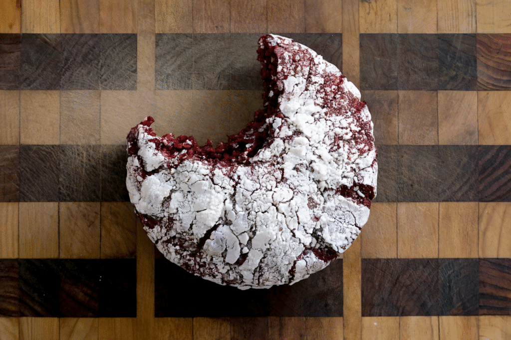 Red Velvet Crinkle Cookies